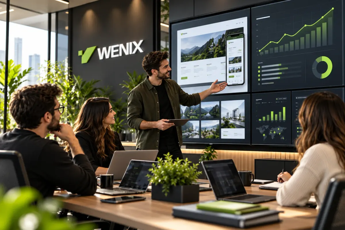فريق WENIX يجهّز موقع العميل
